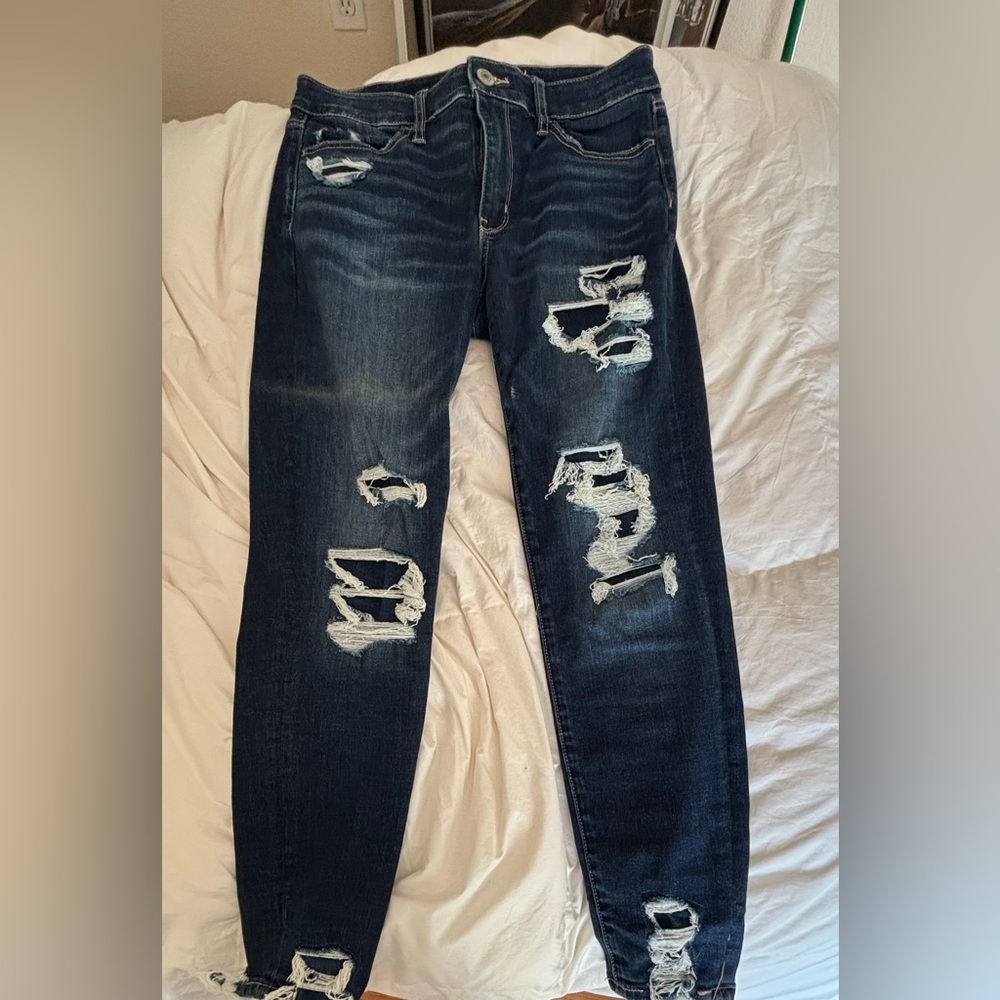 American eagle Distressed Dark Blue Women's Jeans